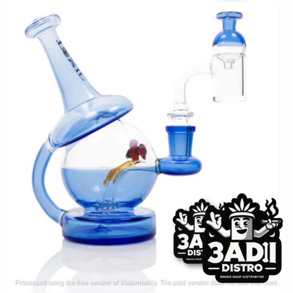 Image from Digoods 2024 12 Toxic Bee Dome Complete 6in. Dab Rig Kit w/ Banger & Carb Cap [TX34]