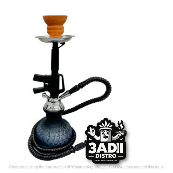 Image from Digoods Oct 2024 23 Zebra Smoke M16 Pumpkin 14in. Hookah (Assorted Colors) *Sold As Singles*