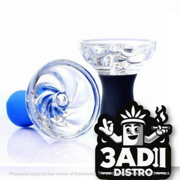 Image from Digoods Oct 2024 4 Zebra Glass & Silicone Spiral Hookah Bowl *Sold As Singles*