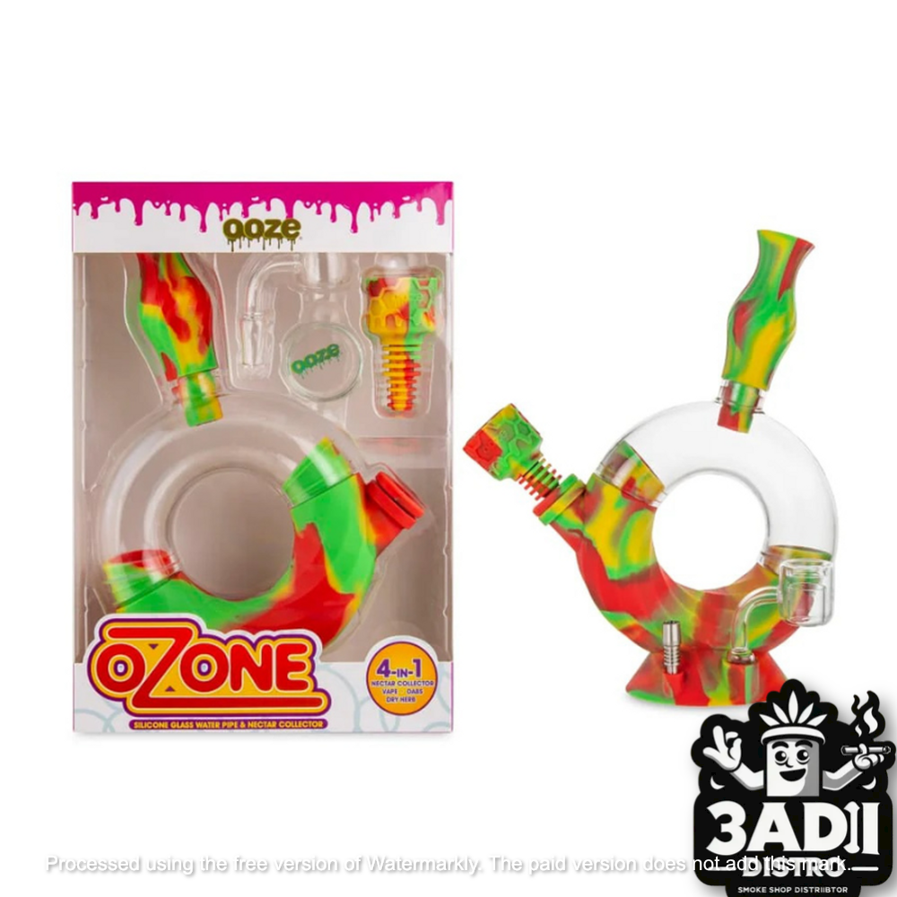 Ooze Ozone Water Pipe Rasta Ooze Ozone Water Pipe Rasta Ooze Ozone Water Pipe & Nectar Collector Kit