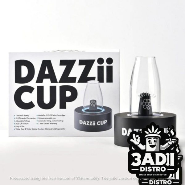 Untitled Image Sept 6 2023 DAZZLEAF DAZZii VV 1600mAh Glass Cup Concentrate Vaporizer *Sold as Singles*