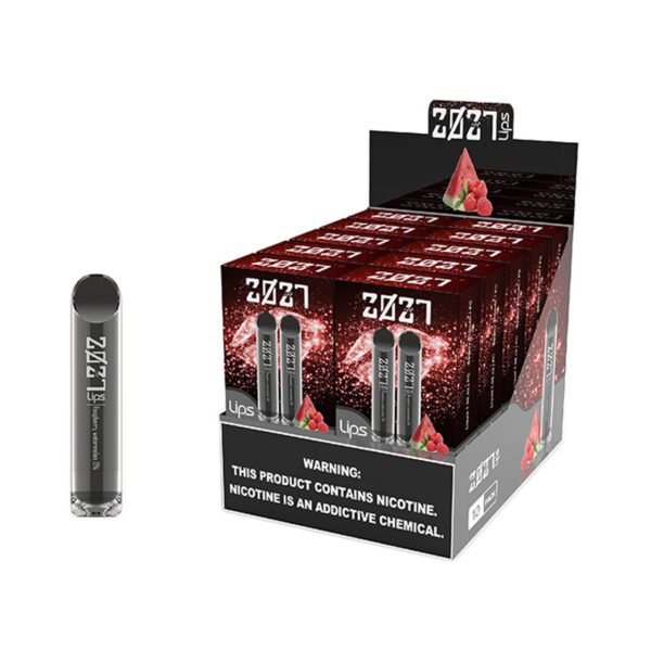 2027 Lips Disposable Twin Pack, 1.95mL per device, 50mg nicotine, with 20 total devices per display for wholesale vape shops.