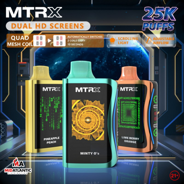 MTRX MX 25K Puffs 50mg 20mL Disposables Display of 5 15188.1714042977 MTRX MX 25K Puffs 50mg 20mL Disposables *Display of 5*