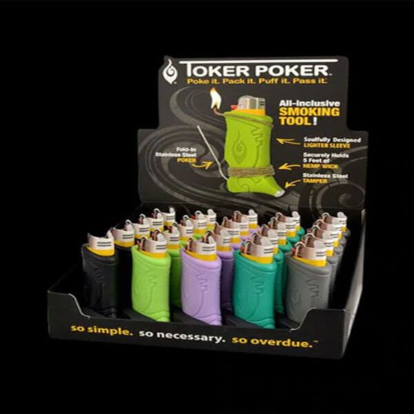 Toker Poker Cigarette Lighter Sleeve Display of 25 07992.1653317167 Toker Poker Classic Cigarette Lighter Sleeves *Display of 25*