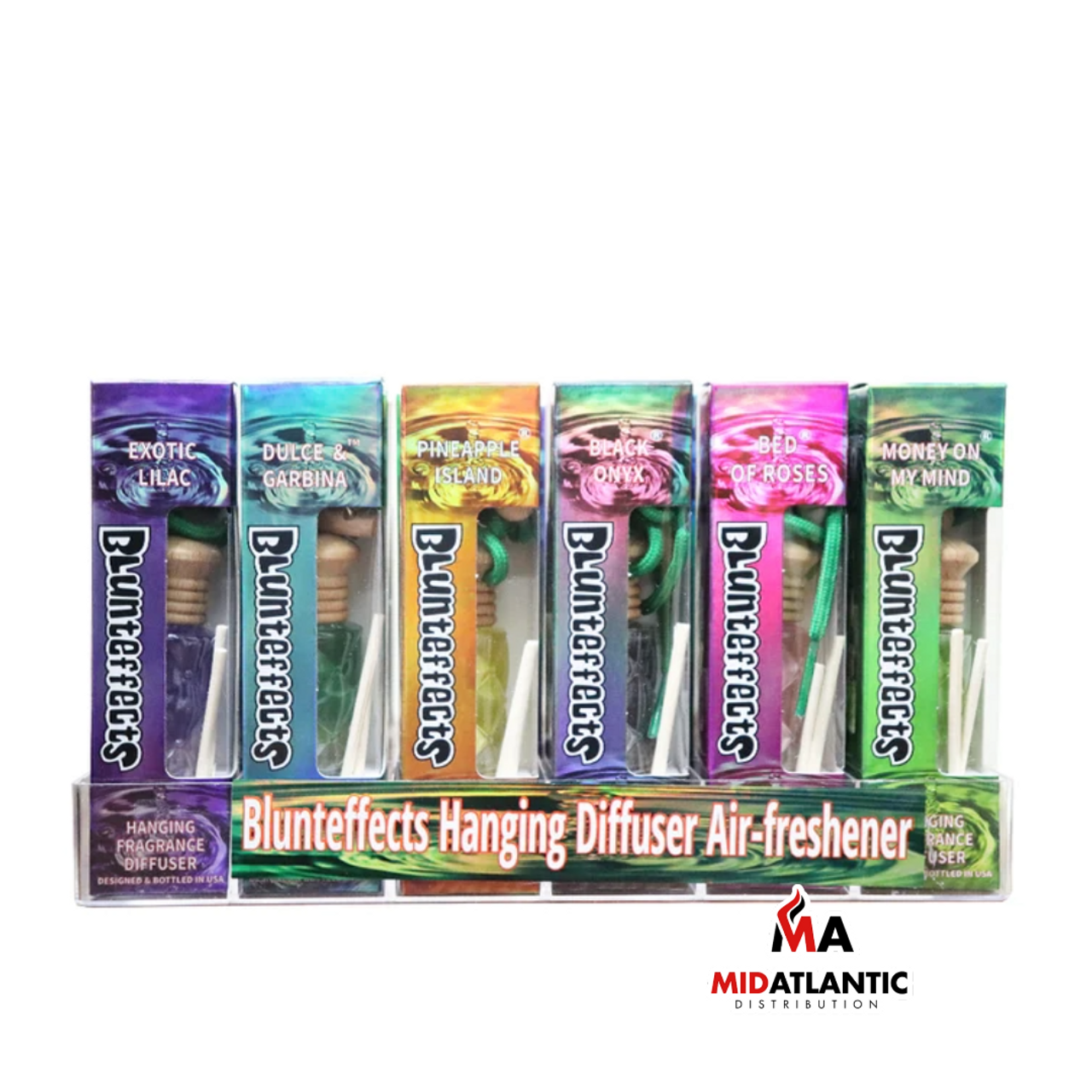 Untitled_-_2023-09-05T142340.198__53592.1693938233.png Untitled 2023 09 05T142340.198 53592.1693938233 Blunteffects Hanging 13mL Fragrance Diffusers (Assorted Scents) *Display of 18 Diffusers*