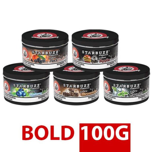 bold100g 62c709e6 9f34 49f6 adf8 Starbuzz Bold Series Shisha Tobacco *100g Tin* [NC ONLY]