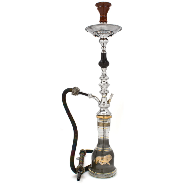 km singlepear medium black 56532.1683206876 Khalil Mamoon 34in. Single Pear Hookah