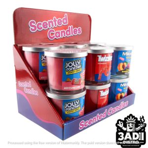 Hersheys Candy Edition2 32202 1 Sweet Tooth 14oz. Triple Wick Candles Counter Top Display *Fully Stocked w/ 9 Candles*