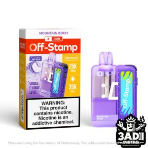 Mountain Berry 58434 1 Lost Mary Off-Stamp X-Cube Crystal 35k Puffs 50mg 19mL Pod Disposables (Full Kit) *Display of 5*