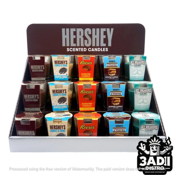ST 061 HersheysDisplay3oz SU01 28028 1 Sweet Tooth 3oz. Tumbler Candles Counter Top Display *Fully Stocked w/ 15 Candles*