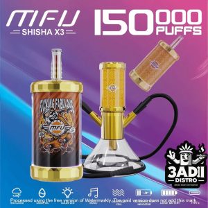 MFU Shisha X3 150K Puffs 50mg 60mL Disposables *Display of 5*