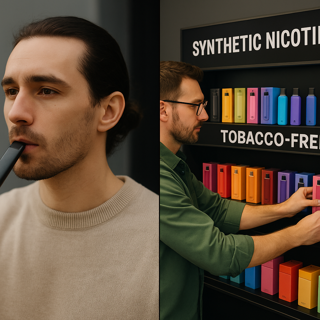 ChatGPT Image 6 oct 2025 04 57 51 p.m Synthetic Nicotine and Tobacco-Free Products: The New Era for Smoke Shops in 2025