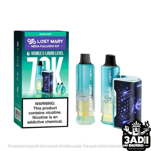 Lost Mary Nera Fullview Kit 70K Puff Disposable Miami Mi 15249 1 Lost Mary Nera Fullview 70k Puffs 50mg 24mL Pod Disposables (Full Kit w/ 2 Pod Disposables) *Display of 5*