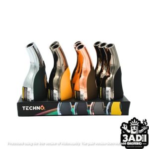 Techno Torch Curved Angle Torches (Assorted Colors) *Display of 12* [Model#19055A]