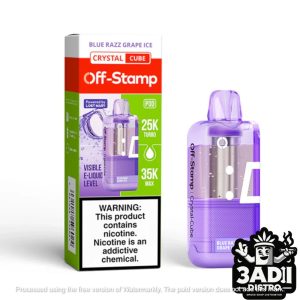BLUE RAZZ GRAPE ICE 98c07850 9bc9 4144 8906 b62890111418 33620 17511 1 Lost Mary Off-Stamp X-Cube Crystal 35k Puffs 50mg 19mL Replacement Pod Disposables *Display of 5*
