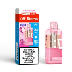 SCARY BERRY 63c3c7ca 97a7 4e41 958d 903be31c014c Lost Mary Off-Stamp X-Cube Crystal 35k Puffs 50mg 19mL Replacement Pod Disposables *Display of 5*